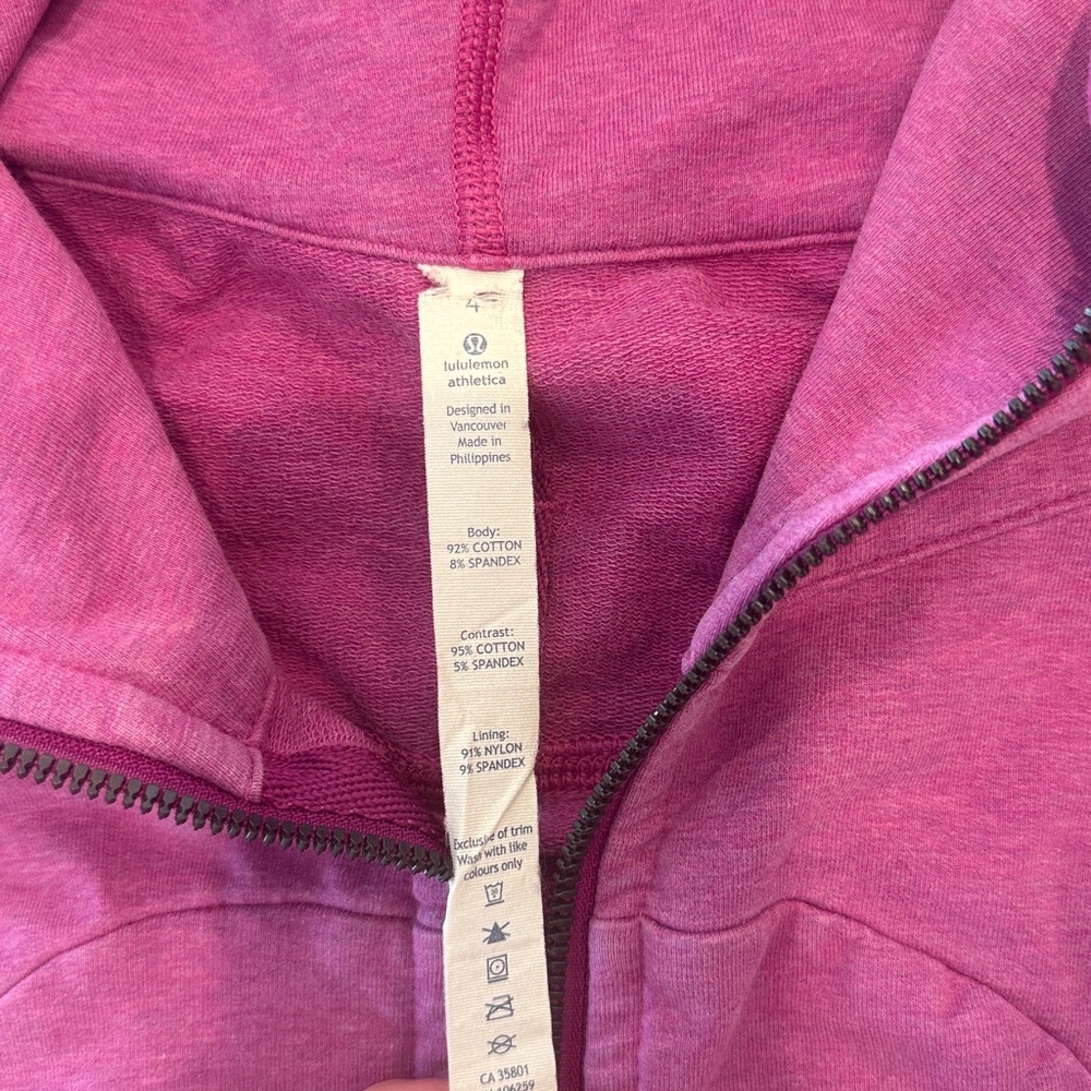 Lululemon Zip Up Jacket with Hood Size 4 - Picture 3 of 4